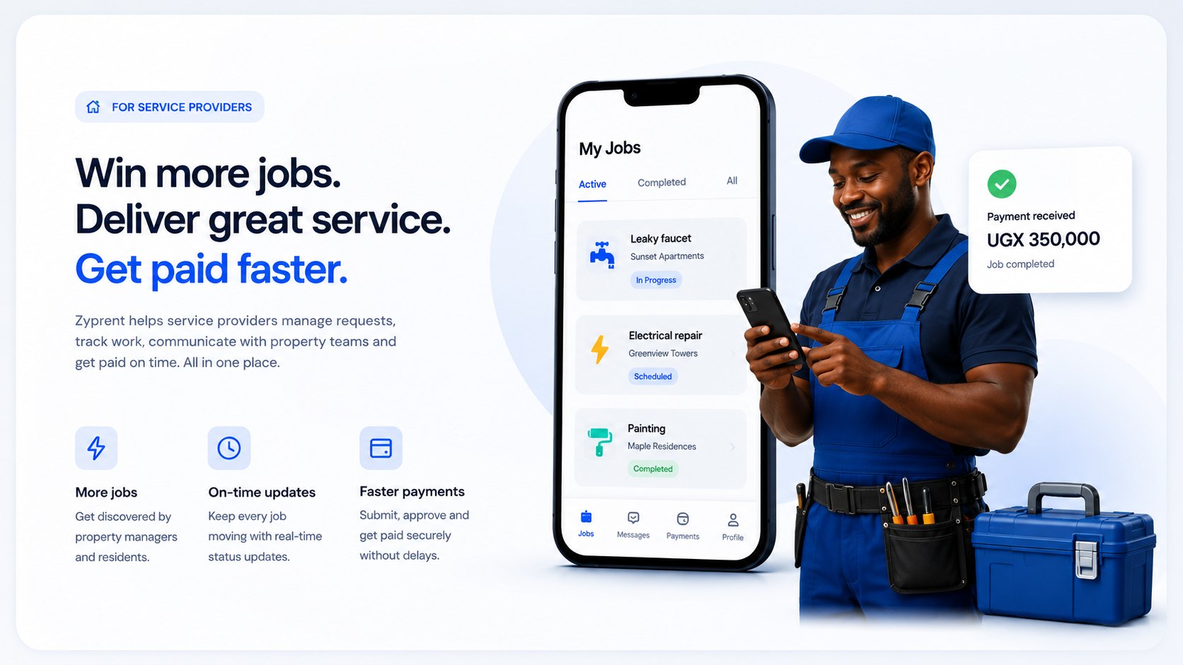 Service provider experience on Zyprent